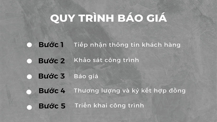 Quy trình báo giá thi công sơn hiệu ứng Hồ Chí Minh