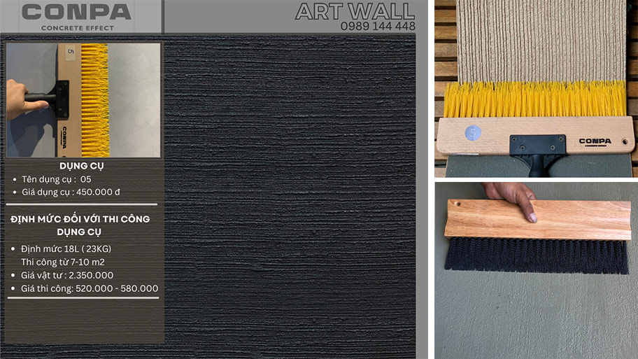 Sơn hiệu ứng dụng cụ tạo vân sọc trên lớp sơn cát