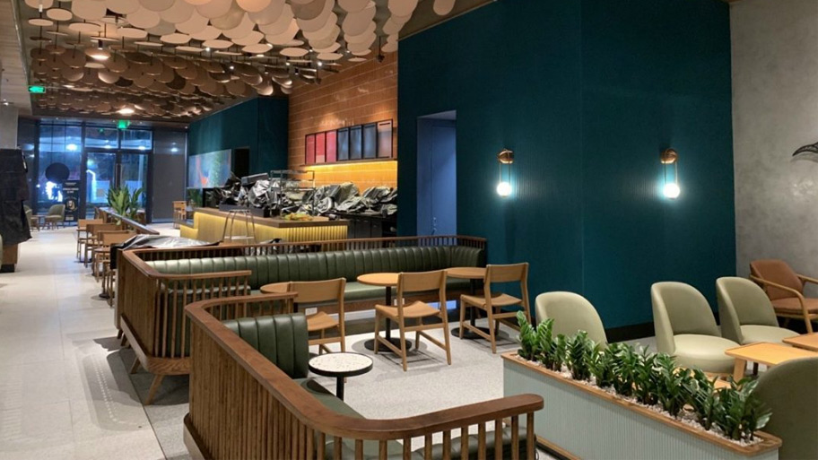 Ứng dụng sơn hiệu ứng cho Starbucks Coffee quận 1