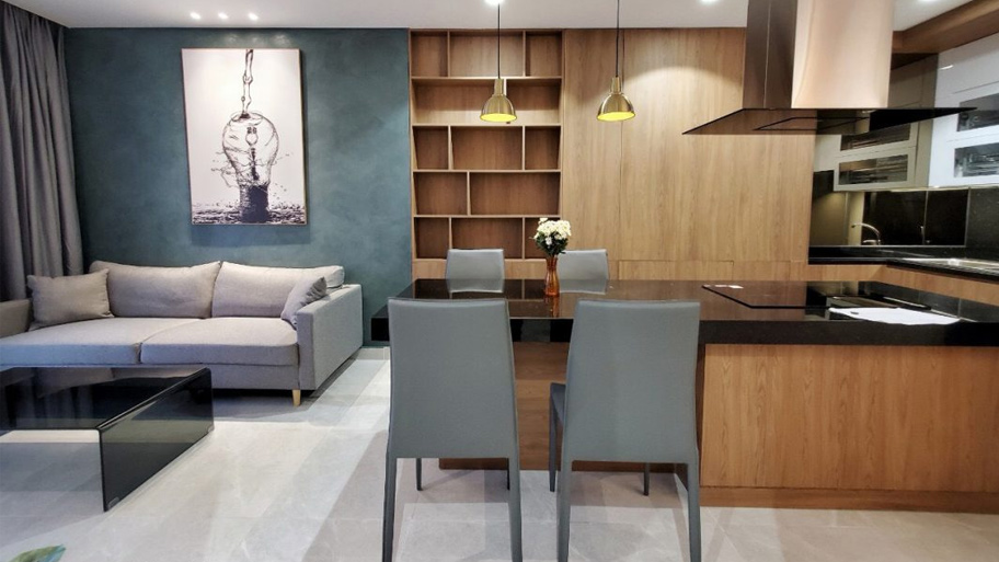 Căn hộ Novaland ứng dụng sơn hiệu ứng lên tường xi măng