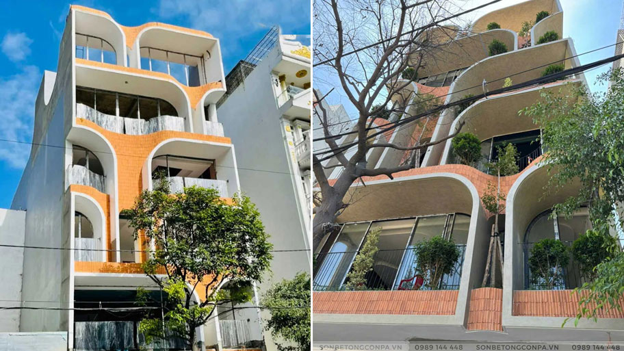 Hoa Viên Restaurant Quy Nhơn sử dụng sơn hiệu ứng ngoài trời