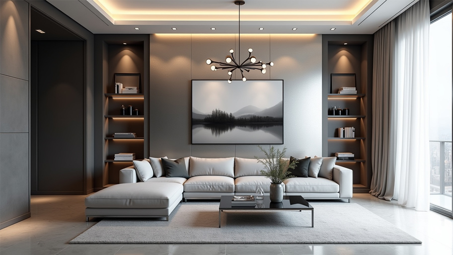 Màu sơn hiệu ứng bạc ánh kim hợp mệnh Thủy