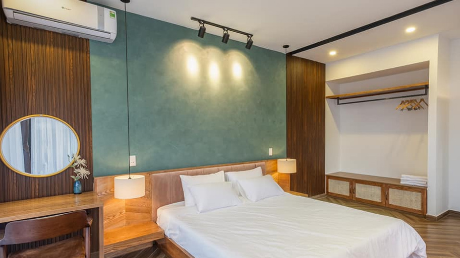 Mẫu sơn hiệu ứng xanh rêu nhạt hợp mệnh Thủy