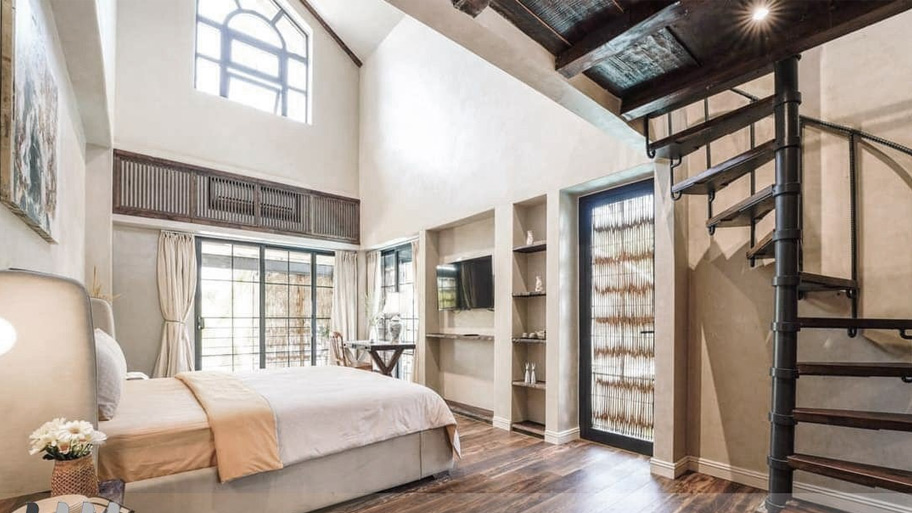 Mây Casa Đà Nẵng sử dụng sơn hiệu ứng cho phòng ngủ