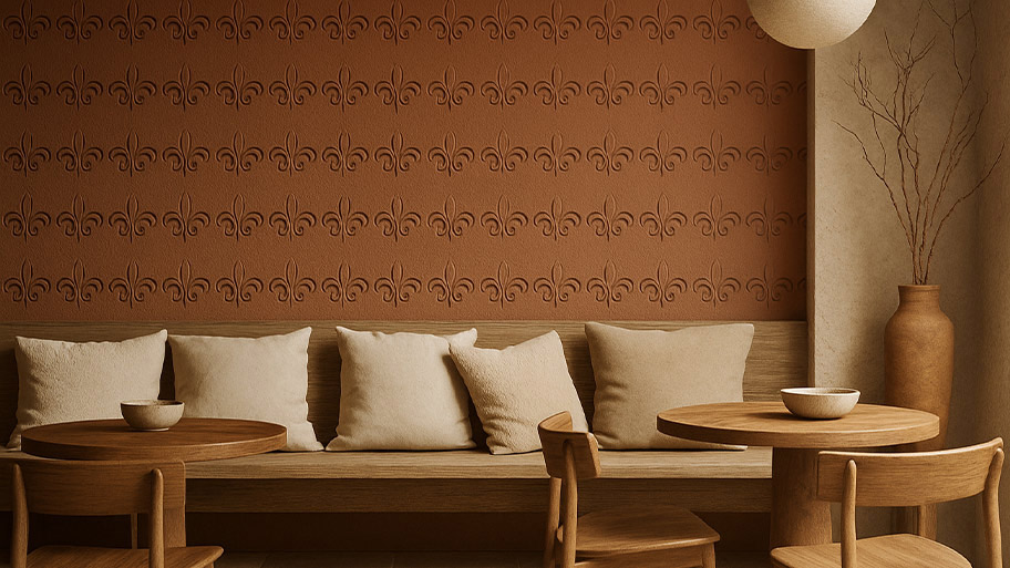 Quán cafe phong cách Wabi Sabi ứng dụng sơn Earth Color