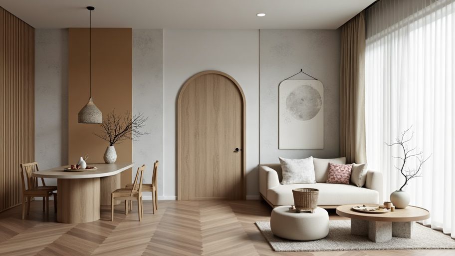 Sơn hiệu ứng cho phong cách Wabi Sabi trong thiết kế nội thất