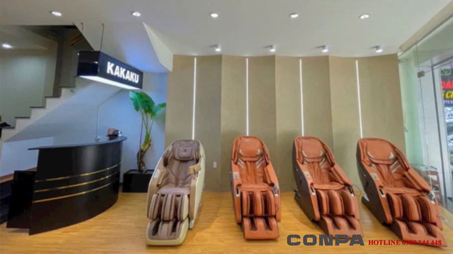 Sử dụng sơn hiệu ứng trong nội thất SHOWROOM GHẾ MASSAGE KAKAKU