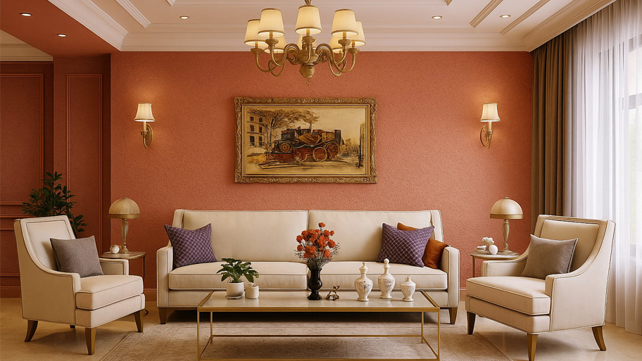 Ứng dụng sơn Earth Color Villa phong cách tân cổ điển