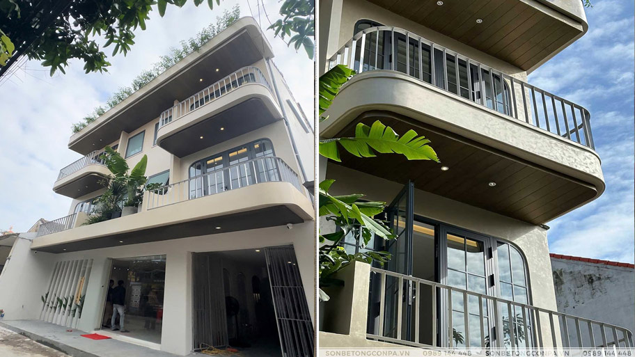 Ứng dụng sơn hiệu ứng ngoài trời cho khách sạn