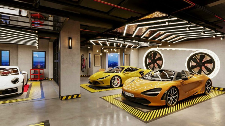 Ứng dụng sơn hiệu ứng trong nội thất Showroom XPC Supercar