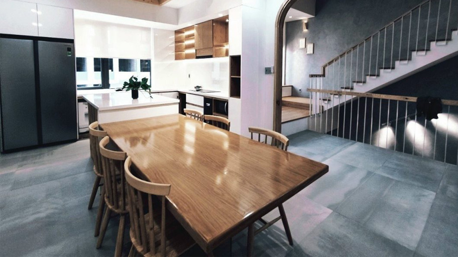 Ứng dụng sơn hiệu ứng trong nội thất Zen House Huế