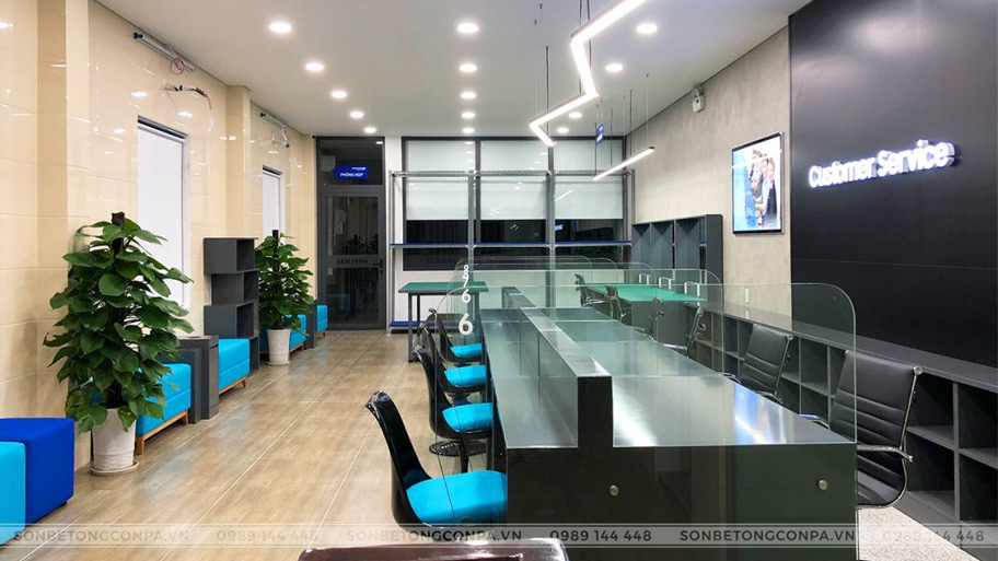 Văn phòng làm việc Samsung Smart Care ứng dụng sơn hiệu ứng