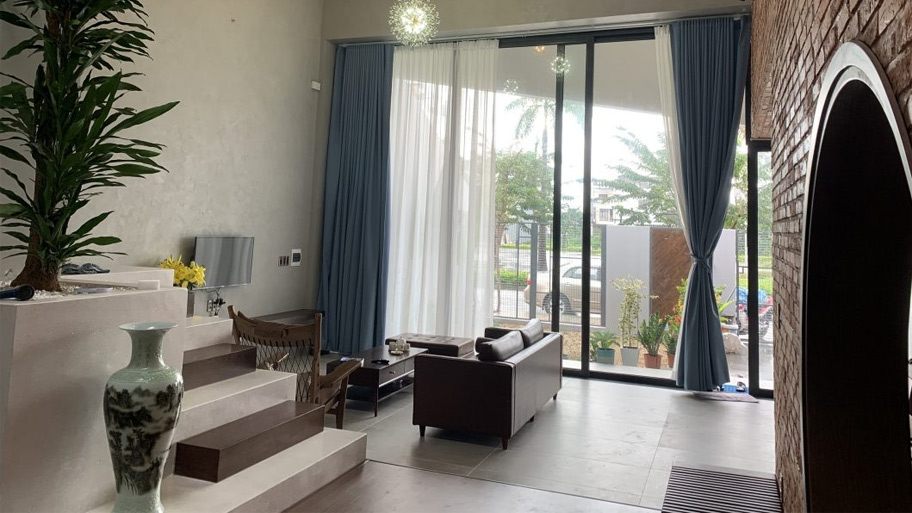 Villa Anh Lộc sử dụng sơn hiệu ứng cho nội thất