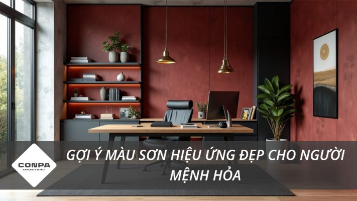 Màu sơn hiệu ứng hợp mệnh Hỏa