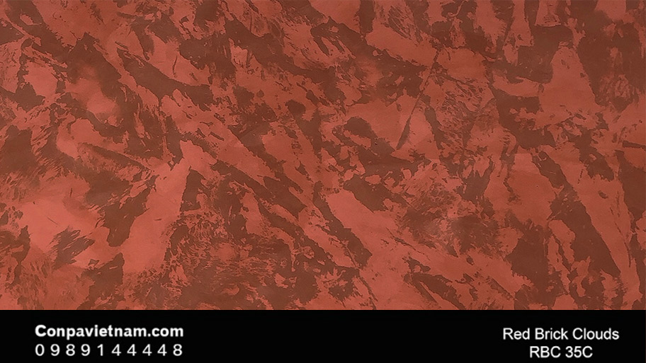 Sơn hiệu ứng màu đỏ đất loang