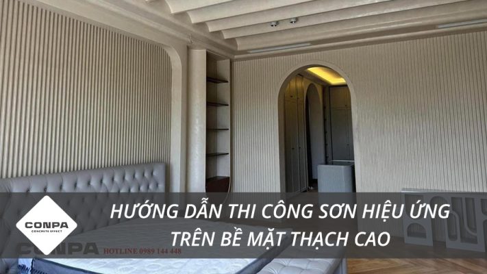 Sơn hiệu ứng trên bề mặt thạch cao