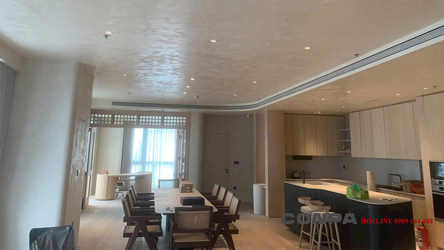 Ứng dụng sơn bê tông lên trần nhà thạch cao
