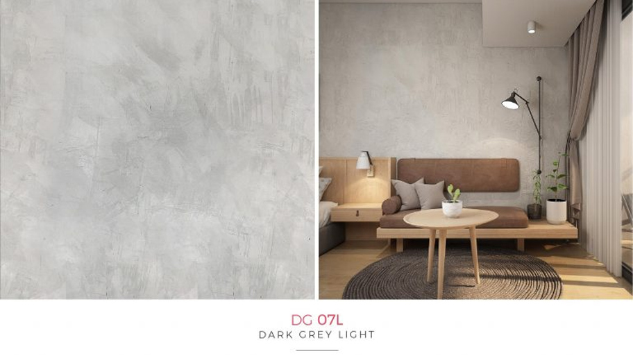 Phòng khách sử dụng sơn hiệu ứng màu xám bê tông sáng