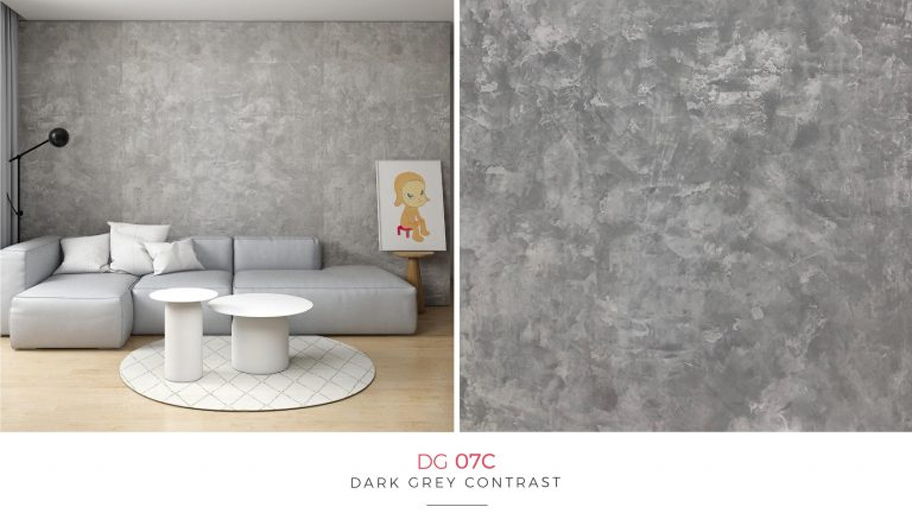 Phòng khách sử dụng sơn màu xám than chì