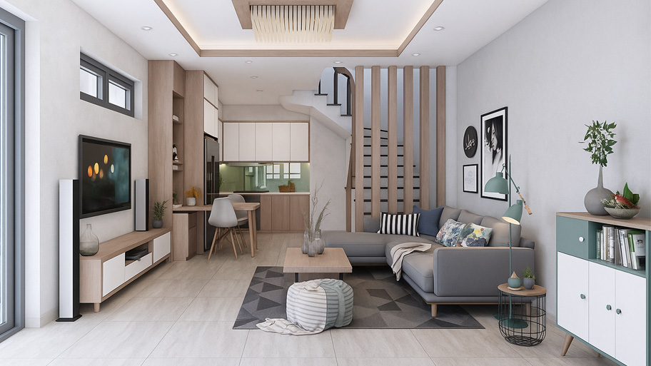 Vị trí ứng dụng sơn hiệu ứng màu xám