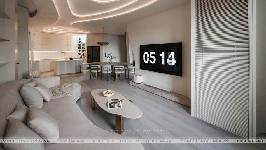 Lý do sử dụng sơn hiệu ứng cho phòng khách