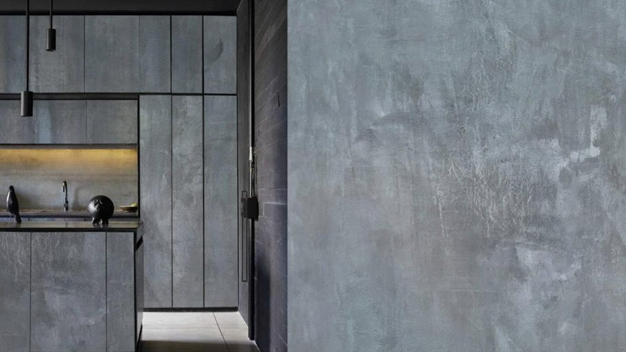 Phòng bếp dùng màu sơn hiệu ứng hợp tuổi Tân Hợi