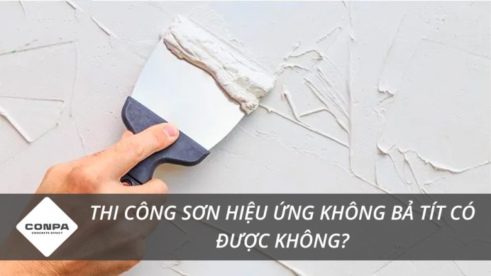 Thi công sơn hiệu ứng không bả tít